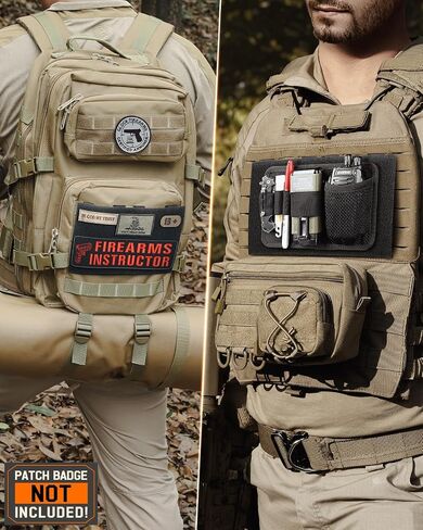 Molle Hook&Loop Panel, Mounting Placard Platform for Hook-Backing Pouch,Tactical Molle Attachment for Morale Patch and Backpack Accessories(10″x 6″, 1Pcs) in Kuwait