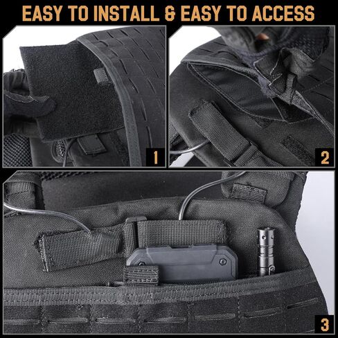 LIVANS Tactical Hook&Loop Pouch,EDC Admin Bag Insert Utility Storage Organizer Pocket for Chest Rig Backpack Accessories, Sleeve Expansion Pouches for Mini Notebook and Cellphone in Saudi Arabia