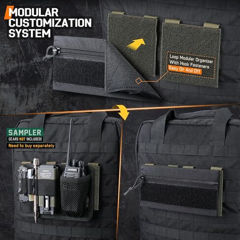 2/4 Pcs Molle Patch Panel Hook&Loop Molle Accessories | 2/4 Pcs Tactical Hook&Loop Adapter Panel Morale Patch Board for Molle Accessories Plate Vest Carrier and Backpack 4"X4" in Saudi Arabia