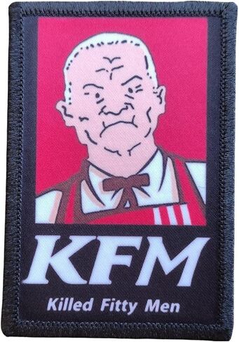 King of The Hill Cotton Killed Fitty Men Morale Patch Removable Hook and Loop for Molle Gear, Operator Hat, Rucksack, Pack Bag, Backpack, Made in The USA in Saudi Arabia