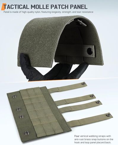 Molle Hook&Loop Panel, Mounting Placard Platform for Hook-Backing Pouch,Tactical Molle Attachment for Morale Patch and Backpack Accessories(10″x 6″, 1Pcs) in Kuwait