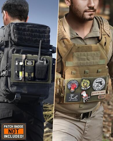 Molle Hook&Loop Panel, Mounting Placard Platform for Hook-Backing Pouch,Tactical Molle Attachment for Morale Patch and Backpack Accessories(10″x 6″, 1Pcs) in Kuwait