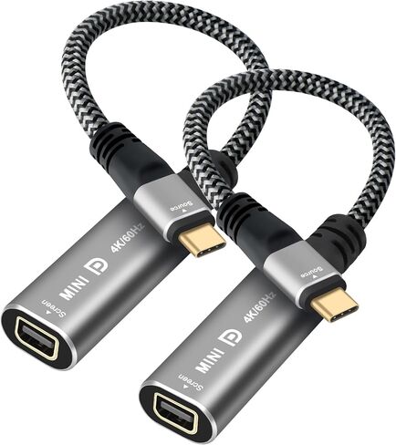 4K USB C to Mini DisplayPort Adapter, USB Type-C Male (Source) to Mini DP Female (Screen) Connector 4K@60Hz for iPhone16 Series, MacBook Pro, Air, iPad Pro in Kuwait