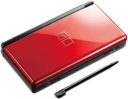 Nintendo DS Lite Console - Crimson/Black - نظام الألعاب المحمولة - تم اختباره بالكامل - يشمل الشاحن - المرح الكلاسيكي المحمول لجميع الأعمار (متجددة) in Saudi Arabia