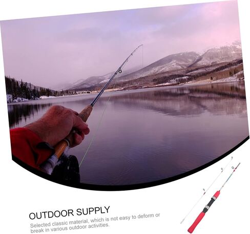 Portable Adjustable Ice Fishing Rod Lightweight Outdoor Fishing Tool for Shrimp Fishing and More Durable Design with Non Slip Handle for Comfortable Use in Saudi Arabia