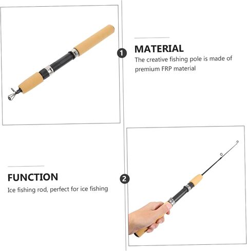 Upkoch Ultra Short Portable Portable Rod Rod Boy Lightweight Fishing Poer لاستخدام في الهواء الطلق مصنوعًا للتصميم الصديق للتصميم المضغوط والقوي in Kuwait