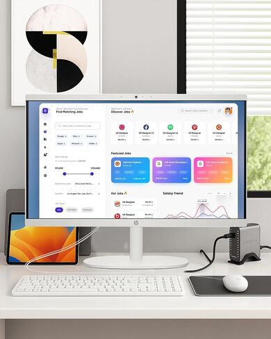 HP 21.5 "الكمبيوتر المكتبي All-In-One-شاشة FHD المضادة للشفقة ، معالج Intel Celeron J4025 ، Windows 11 Pro ، Wi-Fi 6 (32 جيجا بايت ذاكرة الوصول العشوائي ، 1 تيرابايت SSD) in Saudi Arabia