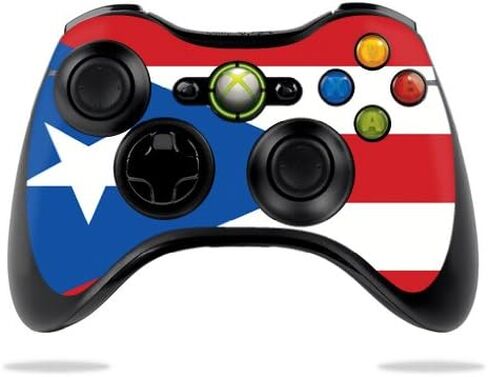 Mayyskins Skin متوافق مع Microsoft Xbox 360 Controller - Puerto Rican Flag | غلاف فينيل وقائي ، متين ، وفريد ​​من نوعه | من السهل تطبيق الأنماط وإزالتها وتغييرها | صنع في الولايات المتحدة in Saudi Arabia