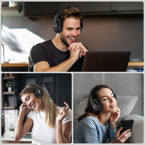 Monster Mission 200 Bluetooth Headphones, Wireless Headphones with 3 EQ Modes, Low Latency HiFi Stereo Foldable Lightweight Headset, 60H Playtime,Deep Bass for Home Office Cellphone PC Ect in Saudi Arabia