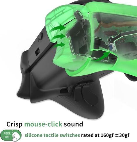 أزرار توقف Hairy Clicky Clicky Trigger لـ Xbox Elite Series 2 أزرار كتف وحدة تحكم ، مفاتيح اللمس المريح LT RT Mouse Clicky Kit لـ Xbox Elite Series 2 Core Controller (Model 1797) in Saudi Arabia
