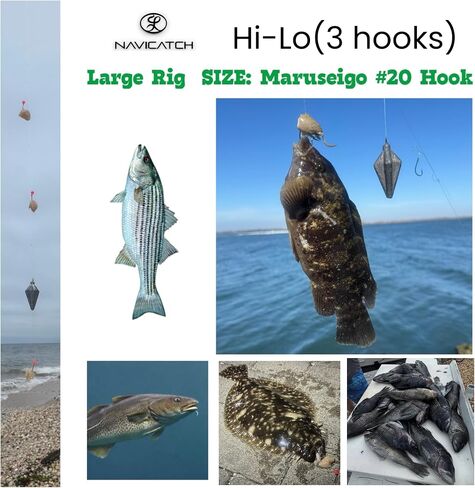 USA-Designed Bottom Fishing Rig Kit – Hand-Tied Hooks Made in USA – Saltwater & Freshwater with Japanese Hooks, PE Line & Weights – Catfish, Flounder, Cod, Walleye, Porgy, Sea Bass, Striper, Redfish in Saudi Arabia