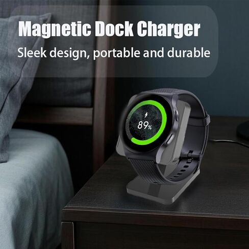متوافق مع MorePro Smart Watch Charger Stand ، Lamshaw Charging حامل مكتب شحن محطة Dock متوافقة مع MorePro Air 2 Smart Watch (أسود) in Saudi Arabia