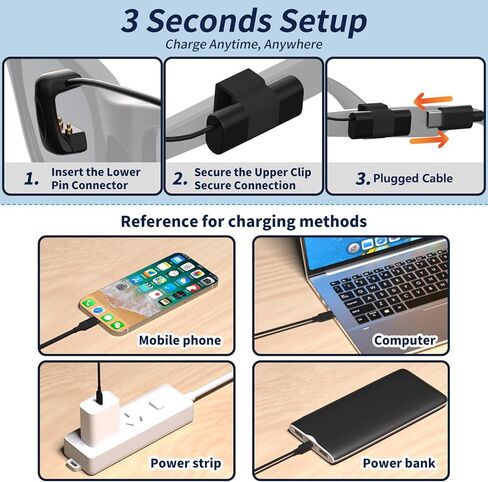 من النوع C منفذ الشحن والكابل المتوافق مع النظارات الذكية Rayban Meta ، وملحقات نظارات Meta ، و USB C Connect شحن المكونات المناسبة ل Wayfarer ، و Headler ، و Skyler ، و Oakley Meta Hstn in Kuwait