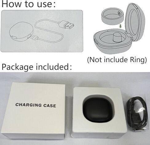 Compatible for Herz P1 Smart Ring Rapid Charging Case, Magnetic Smart Ring Charging Case Charging Box Small Portable Charger for Smart Rings(Magnetic Case. Not Wireless Charging!) in Saudi Arabia
