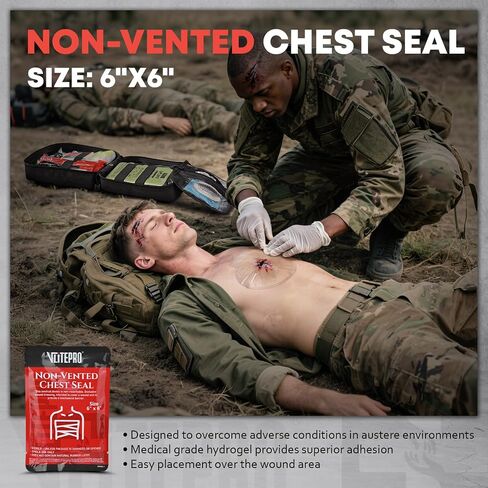 Advanced Trauma First Aid Kit - Emergency Camping Gear with Tourniquet Kit, Compression Bandage, 36" Splint | Portable Survival Gear for Outdoor, Home, Camping- Gift for Husband Dad and Wife-Black in Saudi Arabia