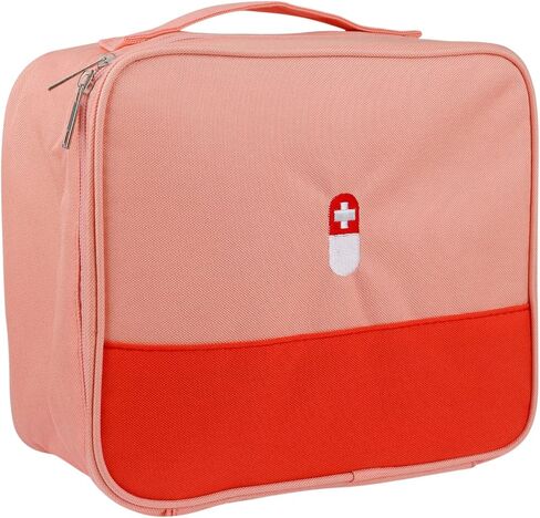 First Aid Bag, Empty Medical Supplies Organizer Bag Trauma Kit for Traveling Hiking Camping Backpacking Cycling, Pink in Saudi Arabia