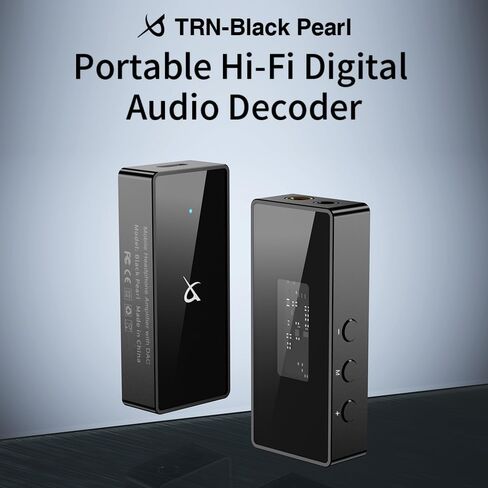TRN Black Pearl Portable Hi-Fi Digital Audio Decoder 3.5+4.4 Output Dual CS43131 PCM 384kHz 32Bit DSD256 DAC Headphone Amplifier in Saudi Arabia