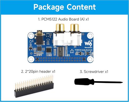 PCM5122 HIFI I2S DAC Sound Card Audio Audio متوافق مع Raspberry PI 5/4B/3B+/3B/PI Zero W/Zero 2W/PICO W/PICO 2W ، ترميز/decoding ستيريو ، in Saudi Arabia