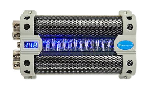 Rockville RFC50F v2 50 Farad Car Audio Capacitor w/Blue Voltage Display & RWK01 0 Gauge Car Amp Wiring Kit in Saudi Arabia