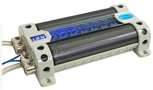 Rockville RFC50F v2 50 Farad Car Audio Capacitor w/Blue Voltage Display & RWK01 0 Gauge Car Amp Wiring Kit in Saudi Arabia
