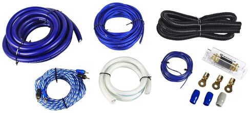 Rockville RFC50F v2 50 Farad Car Audio Capacitor w/Blue Voltage Display & RWK01 0 Gauge Car Amp Wiring Kit in Saudi Arabia