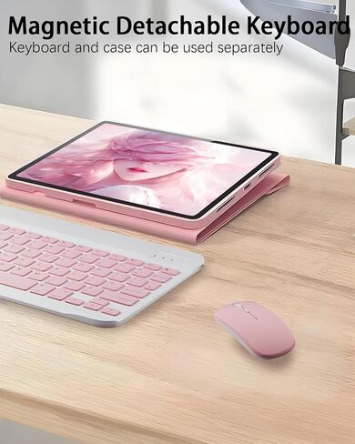 TUNKARMOR Case Keyboard for Samsung Galaxy Tab A9+ / A11+ Plus 2023/2025 11 Inch - Mouse and Detachable Magnetic Keyboard, Slim Case with S Pen Holder, Auto Sleep/Wake (Black) in Saudi Arabia