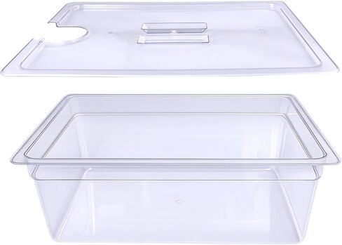 12 QT حاوية فيديو كبيرة مع غطاء ، طقم حوض ، متوافق مع Wancle ANOVA ، Joule ، وعاء فوري للفيديو للطهاة المنزلية الاستخدام المهني (12 كيو تي لا رف) in Kuwait