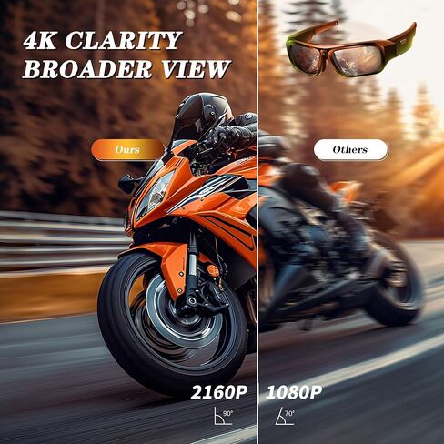 Camera Glasses 4K, 2025 Upgrade Smart Sunglasses Camera for Men, Smart Video Eyeglasses with UV400 Protection for Outdoor Sports, Cycling, Hiking, Running, Style Meets Function in Kuwait