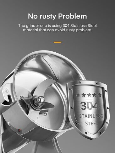 Electric Grain Mill 2500g, Swing Grain Grinder Mill, Stainless Steel Flour Mill 3750W, High-speed Spice Herb, Commercial Superfine Machine, Dry Cereals Pulverizer in Saudi Arabia