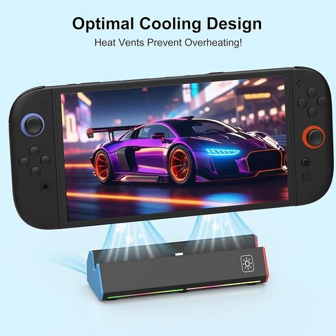 Switch 2 TV Dock Station لـ Nintendo Switch 2 ، حامل قاعدة الإرساء المحمولة مع 4K HDMI Output/Type C Port/3.0 USB Port/RGB LED LID لـ Nintendo Switch-2 الرسمي in Saudi Arabia