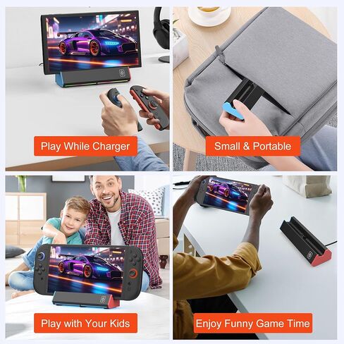 Switch 2 TV Dock Station لـ Nintendo Switch 2 ، حامل قاعدة الإرساء المحمولة مع 4K HDMI Output/Type C Port/3.0 USB Port/RGB LED LID لـ Nintendo Switch-2 الرسمي in Saudi Arabia