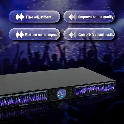 22 Band Audio Equalizer ، يعادل المعادل الرسومي Stereo HIFI مع 10 تأثيرات مسبقًا ، وقناة ثنائية القناة 1U حامل ، تقليل الضوضاء التلقائي ، المعادل الرقمي الصوتي لتسجيل استوديو in Kuwait