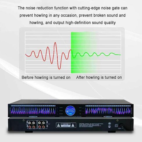 22 Band Audio Equalizer ، يعادل المعادل الرسومي Stereo HIFI مع 10 تأثيرات مسبقًا ، وقناة ثنائية القناة 1U حامل ، تقليل الضوضاء التلقائي ، المعادل الرقمي الصوتي لتسجيل استوديو in Kuwait