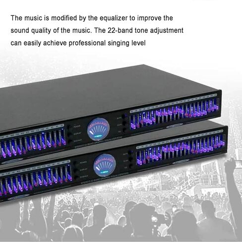 22 Band Audio Equalizer ، يعادل المعادل الرسومي Stereo HIFI مع 10 تأثيرات مسبقًا ، وقناة ثنائية القناة 1U حامل ، تقليل الضوضاء التلقائي ، المعادل الرقمي الصوتي لتسجيل استوديو in Kuwait