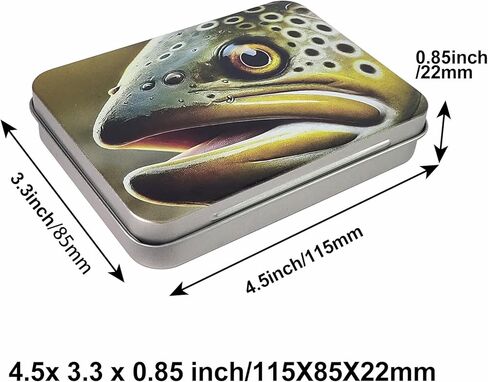 Aventik 2 Pack Compact Metal Fly Flish Flies Flies Case Lightweight Tinplate مع فتحات السيليكون تتناسب مع تخزين ذبابة رطبة وجافة ، منظم معالجة في الهواء الطلق (المجموعة ب) in Kuwait
