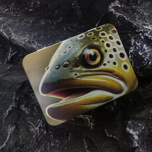 Aventik 2 Pack Compact Metal Fly Flish Flies Flies Case Lightweight Tinplate مع فتحات السيليكون تتناسب مع تخزين ذبابة رطبة وجافة ، منظم معالجة في الهواء الطلق (المجموعة ب) in Kuwait