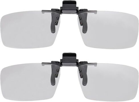 Meccanixity 2 PCS Clip-On 3D Classes ، Framular Dircular Dircular 3D Classes Frame for Anaglyph Movies Theatre Games Photo Photo Photo Projector in Saudi Arabia