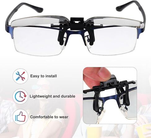 Meccanixity 2 PCS Clip-On 3D Classes ، Framular Dircular Dircular 3D Classes Frame for Anaglyph Movies Theatre Games Photo Photo Photo Projector in Saudi Arabia