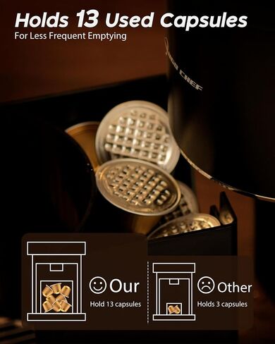 آلة قهوة إسبرسو ، متوافقة مع قرون Nespresso الأصلية ، ملمس واحد مع منطقة المشروب المضيئة ، 20 شريط مضخة ، 33.8 أوقية دبابة قابلة للإزالة ، تصميم مضغوط ، CM-C07-A in Kuwait