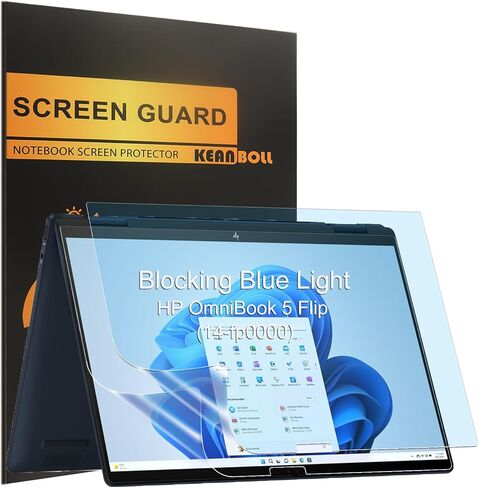 Keanboll 2-Pack مصمم لـ HP Omnibook 5 Flip 2-in-1 14 "(14-FP0000) واقي الشاشة ، وتوهج الضوء الأزرق ودرع مضاد للبصمات (Matte) in Saudi Arabia