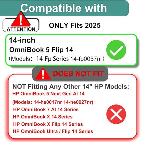 Keanboll 2-Pack مصمم لـ HP Omnibook 5 Flip 2-in-1 14 "(14-FP0000) واقي الشاشة ، وتوهج الضوء الأزرق ودرع مضاد للبصمات (Matte) in Saudi Arabia