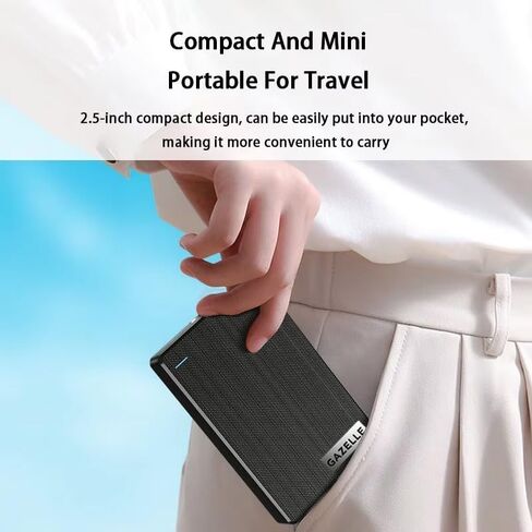 Gazelle عالية السرعة عالية السرعة 500 جيجا بايت محمولة خارجي خارجي محمول-2 في 1 النوع C & USB 3.0 ، متوافق مع الكمبيوتر الشخصي ، MAC ، الكمبيوتر المحمول ، PS4 ، Xbox ، iPad ، الكمبيوتر اللوحي ، الجوال (أسود)-ضمان لمدة عام واحد in Kuwait