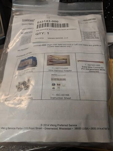 Viking Dsi Service Kit Part 033143-000 in Saudi Arabia