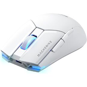 Machenike Wireless Gaming Mouse,26,000 DPI,PAW3395 Sensor,RGB Backlit,Ergonomic Design,6 Programmable Buttons,Long Battery Life,Ultra-Lightweight,White Gaming Mice Compatible with PC, Mac in Saudi Arabia