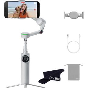 Insta360 Flow 2 Pro Grey- مثبت على الهواتف الذكية التي تعمل بنظام AI ، تتبع تتبع الهاتف gimbal ، 200+ تتبع التطبيقات مع Apple Dockkit ، تثبيت 3 محاور ، ثلاثي القوائم المدمجة/عصا شخصية ، محمولة وقابلة للطي ، in Kuwait