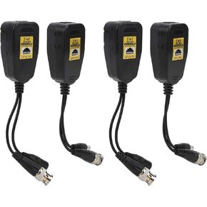 Amako 4PCS HD Video Balun مجموعة لـ CCTV ، CVI TVI AHD CVBS ، 12V 48V ، حماية تيار عابرة الرعد ، ملحقات نظام أمن الإسكان ABS ABS in Kuwait