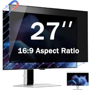 [2 Pack] 24 Inch Magnetic Computer Privacy Screen for Monitor 16:9 Aspect Ratio Widescreen Monitor, Eye Protection Anti Glare Blue Light Filter, 24in Removable Black Anti Spy Protector Film in Saudi Arabia