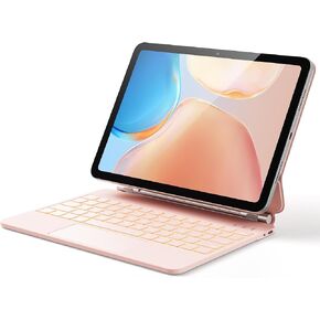 GreenLaw for iPad 11th(A16,2025)/10th(2022) Generation Case with Keyboard, Magic-Style Keyboard Stand, 7 Color Backlit, Stain-Resistant Surface, Multi-Touch Trackpad, White in Saudi Arabia