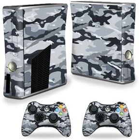 MightySkins Skin Compatible with X-Box 360 Xbox 360 S Console - Gray Camouflage | Protective, Durable, and Unique Vinyl Decal wrap Cover | Easy to Apply, Remove, and Change Styles | Made in The USA in Saudi Arabia