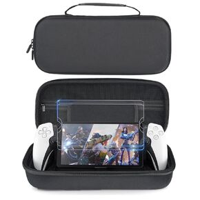 Osenvic Premium Carrying Case for PlayStation Portal, Travel Storage Case for PS5 Handheld Game Consoles, Shockproof, Ps Portal Anti-Collision Black Handbag with 2 Screen Protector in Saudi Arabia